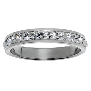 Stainless steel ring Stainless Steel Premium crystal