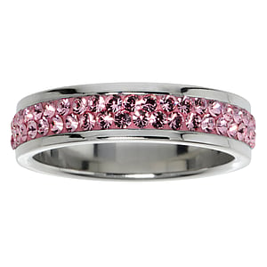 Stainless steel ring Stainless Steel Premium crystal