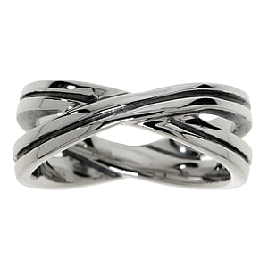 Stainless steel ring Stainless Steel Stripes Grooves Rills Eternal Loop Eternity