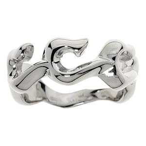 Stainless steel ring Stainless Steel Wave Tribal_pattern