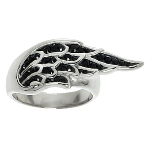 Stainless steel ring Stainless Steel Crystal Wings