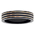 Steel ring Stainless Steel Black PVD-coating Gold-plated Stripes Grooves Rills