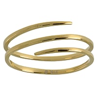 Edelstahlring mit Gold-Beschichtung (vergoldet). Breite:7,2mm. Glnzend.  Spirale