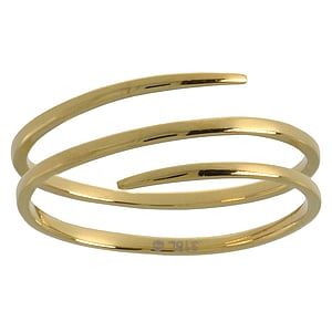 Stainless steel ring Stainless Steel Gold-plated Spiral