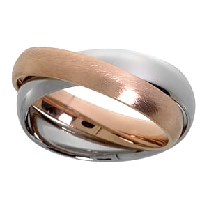 Stainless steel ring Stainless Steel Gold-plated Eternal Loop Eternity