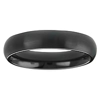 Steel ring out of Stainless Steel with Black PVD-coating. Width:4mm. Rounded. Matt finish.