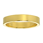 Steel ring out of Stainless Steel with PVD-coating (gold color). Width:4mm. Simple. Flat. Shiny.