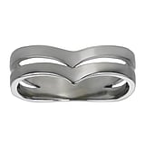 Stainless steel ring Stainless Steel Stripes Grooves Rills Wave