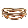 Stainless steel ring Stainless Steel PVD-coating (gold color) Stripes Grooves Rills