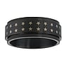 Anillo de acero Acero fino Revestimiento PVD (negro) Estrella