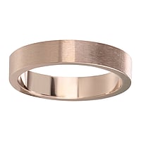 Steel ring out of Stainless Steel with PVD-coating (gold color). Width:4mm. Simple. Flat. Matt finish.