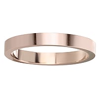 Stalen ring uit Staal met PVD laag (goudkleurig). Breedte:3mm. Eenvoudig. Vlak. Glanzend.