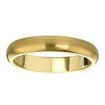 Steel ring out of Stainless Steel with PVD-coating (gold color). Width:4mm. Simple. Rounded. Matt finish.