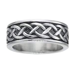 Steel ring Stainless Steel Eternal Loop Eternity Tribal_pattern