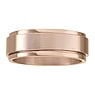 Steel ring Stainless Steel PVD-coating (gold color) Stripes Grooves Rills