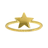 Stainless steel ring Stainless Steel PVD-coating (gold color) Spiral Star
