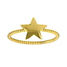 Anillo de acero fino Acero fino Revestimiento PVD (color oro) Espiral Estrella