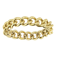 Stainless steel ring with PVD-coating (gold color). Width:4,5mm. Soft.