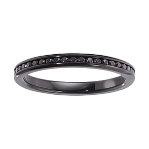 Stainless steel ring Stainless Steel Black PVD-coating zirconia