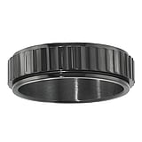 Anello acciaio Acciaio inox Rivestimento PVD (nero) Striatura Banda Incavo