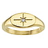 Stainless steel ring Stainless Steel PVD-coating (gold color) Crystal Star