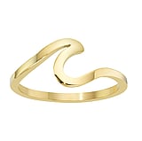 Stainless steel ring Stainless Steel PVD-coating (gold color) Wave