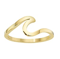 Edelstahlring mit PVD Beschichtung (goldfarbig). Breite:9mm. Glnzend.  Welle