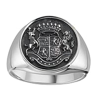 Stainless steel ring Height:15mm. Shiny.  Lion Crown