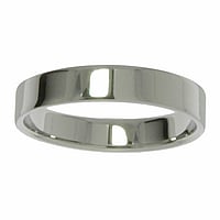 Stalen ring uit Staal. Breedte:4mm. Eenvoudig. Vlak. Glanzend.