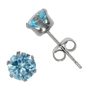 Stainless steel ear stud Surgical Steel 316L zirconia