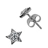 Stainless steel ear stud Surgical Steel 316L Crystal Star