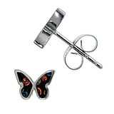 Stainless steel ear stud Surgical Steel 316L Epoxy Butterfly