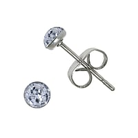 Stainless steel ear stud out of Surgical Steel 316L with Epoxy. Diameter:4mm.