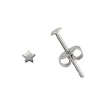 Stainless steel ear stud out of Surgical Steel 316L. Width:2,8mm.  Star