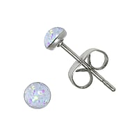 Kids earring out of Surgical Steel 316L with Epoxy. Diameter:4mm.
