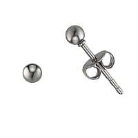 Boucles d'oreilles pour des enfants en Acier chirurgical 316L et PVC. Diamtre:3mm.