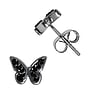 Kids earring Surgical Steel 316L Crystal Butterfly