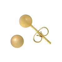 Stainless steel ear stud out of Surgical Steel 316L with PVD-coating (gold color). Matt finish.