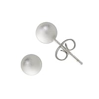 Stainless steel ear stud out of Surgical Steel 316L. Diameter:6mm. Matt finish.