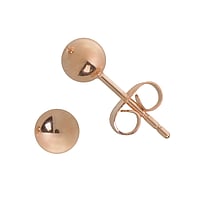 Stainless steel ear stud out of Surgical Steel 316L with PVD-coating (gold color). Shiny.