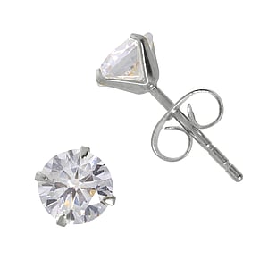 Stainless steel ear stud Surgical Steel 316L Crystal