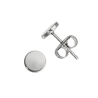 Stainless steel ear stud out of Surgical Steel 316L. Shiny.