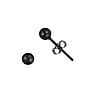 Stainless steel ear stud Surgical Steel 316L Black PVD-coating