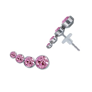 Stainless steel ear stud Surgical Steel 316L Crystal