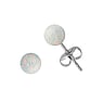 Stainless steel ear stud Surgical Steel 316L Synthetic opal PVC