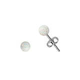 Stainless steel ear stud Surgical Steel 316L Synthetic opal