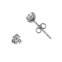 Stainless steel ear stud out of Surgical Steel 316L with zirconia. Diameter:4,5mm. Stone(s) are fixed in setting.