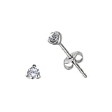 Stainless steel ear stud Surgical Steel 316L zirconia PVC