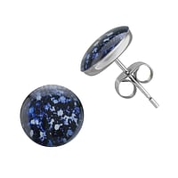 Stainless steel ear stud out of Surgical Steel 316L with Epoxy. Diameter:10mm.