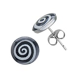 Stainless steel ear stud Surgical Steel 316L Epoxy Spiral